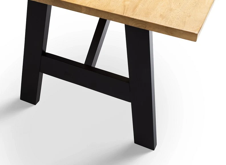 Hockley Black & Oak Dining Table - Image 6