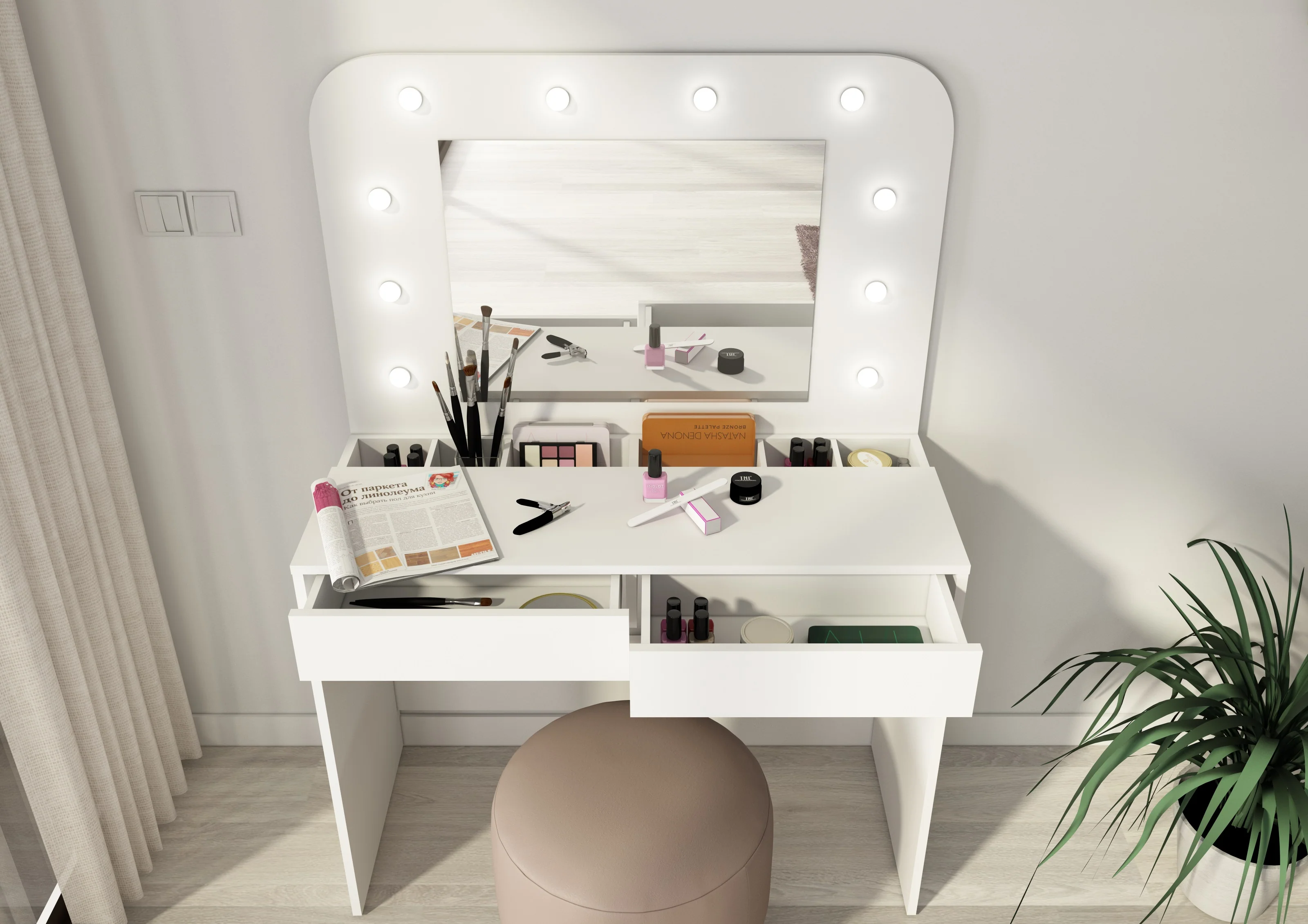 Hollywood Vanity- In Stock - Express Delivery - New Low Price - Image 4
