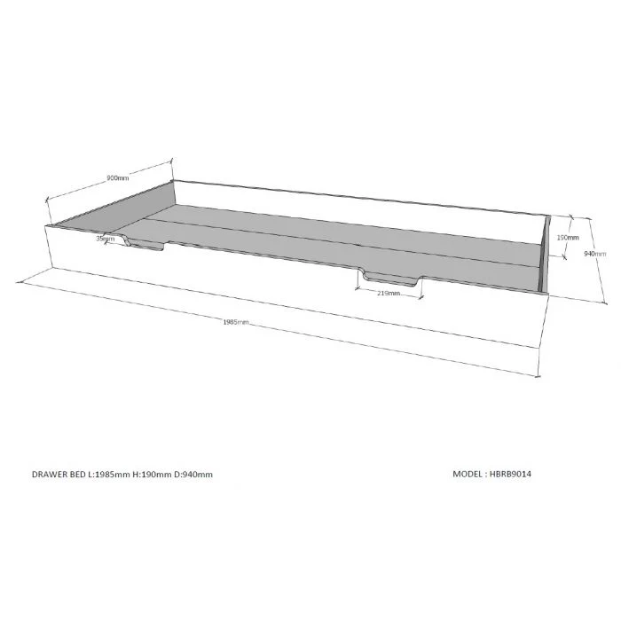 HOUSEBED Drawer – Solid Pine in White - Image 3