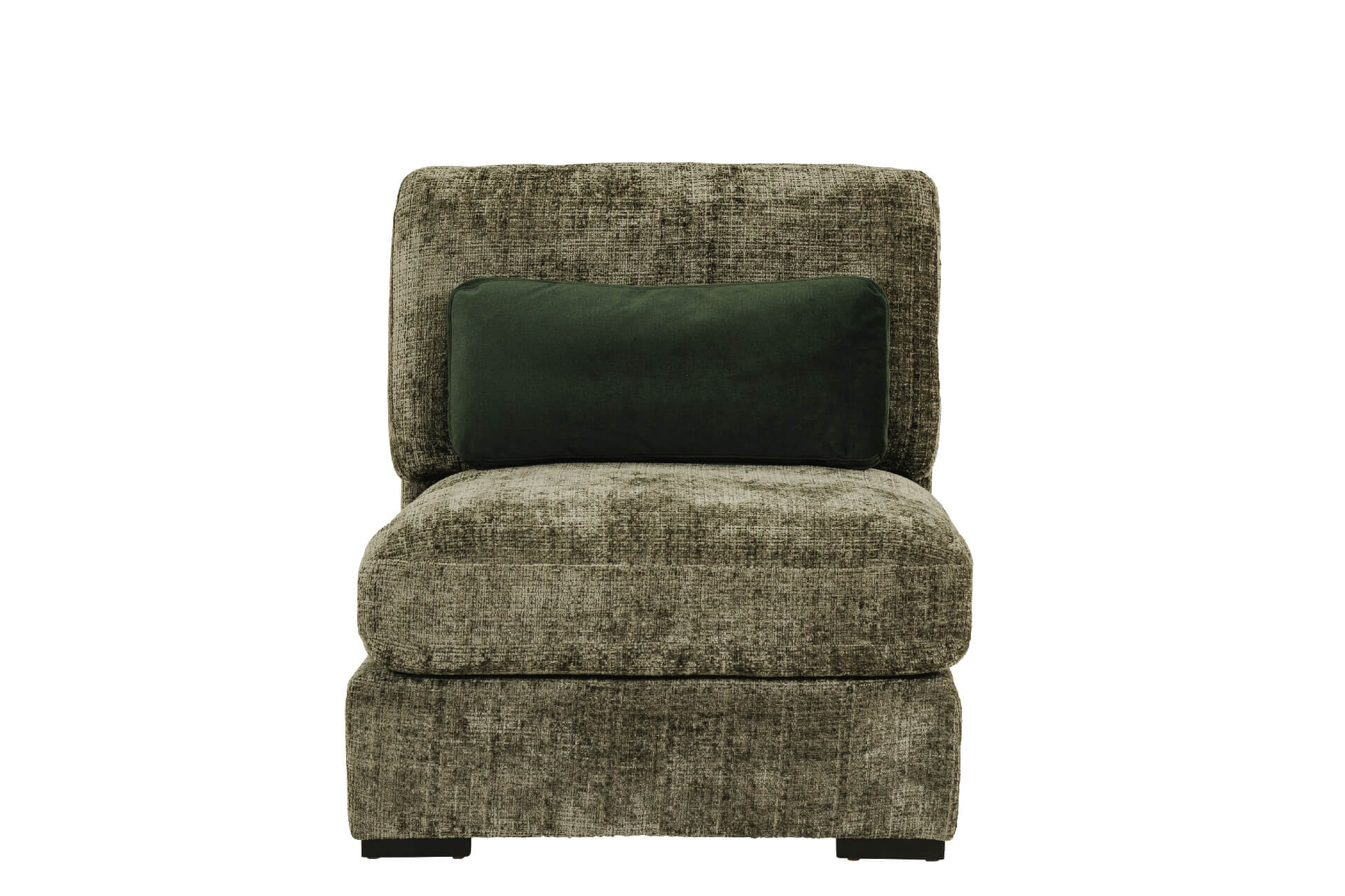 Humphrey Armless Sectional – Green Chenille Fabric with Pocket Sprung Seats 800mm - Image 10