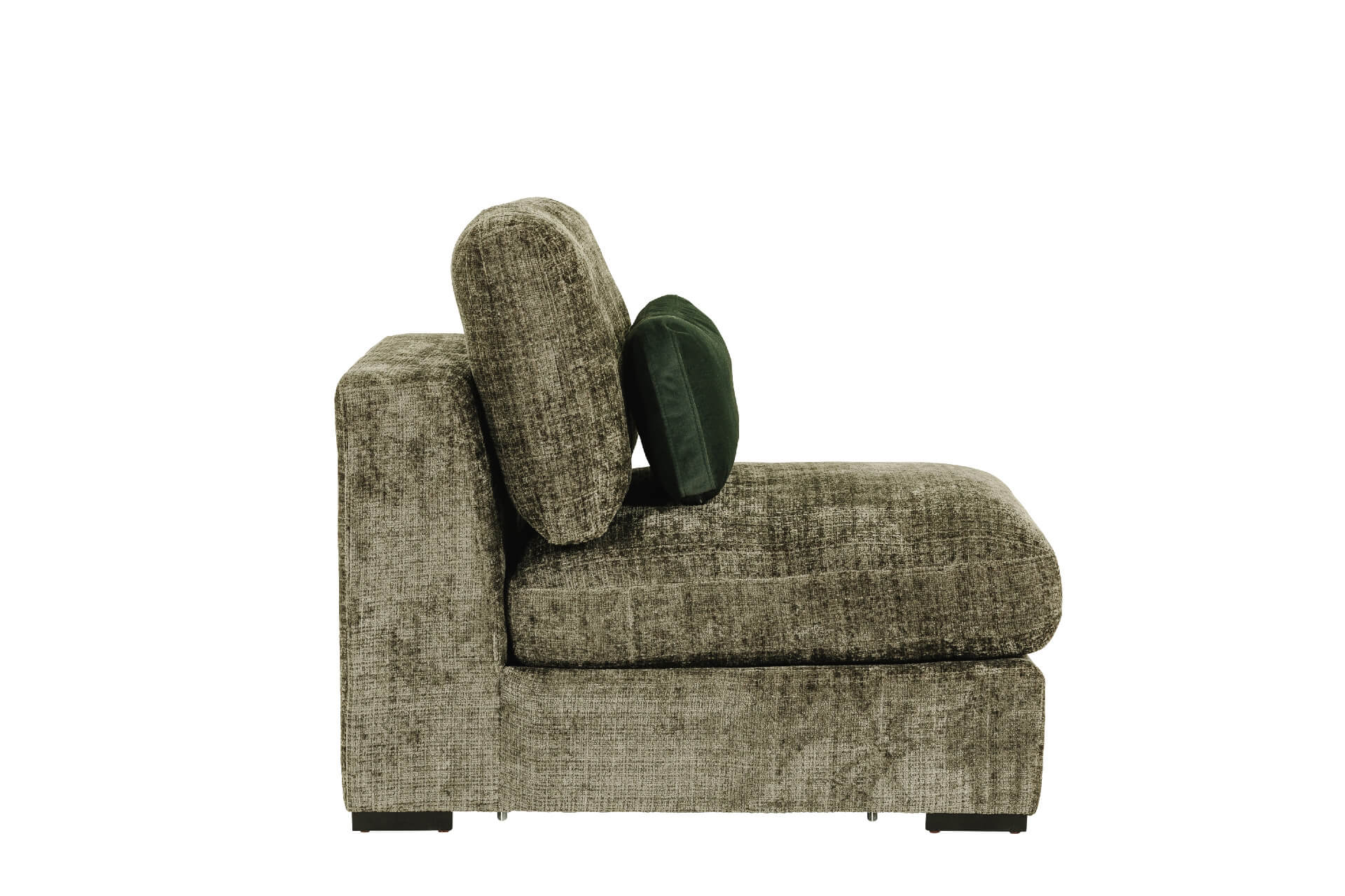 Humphrey Armless Sectional – Green Chenille Fabric with Pocket Sprung Seats 800mm - Image 12