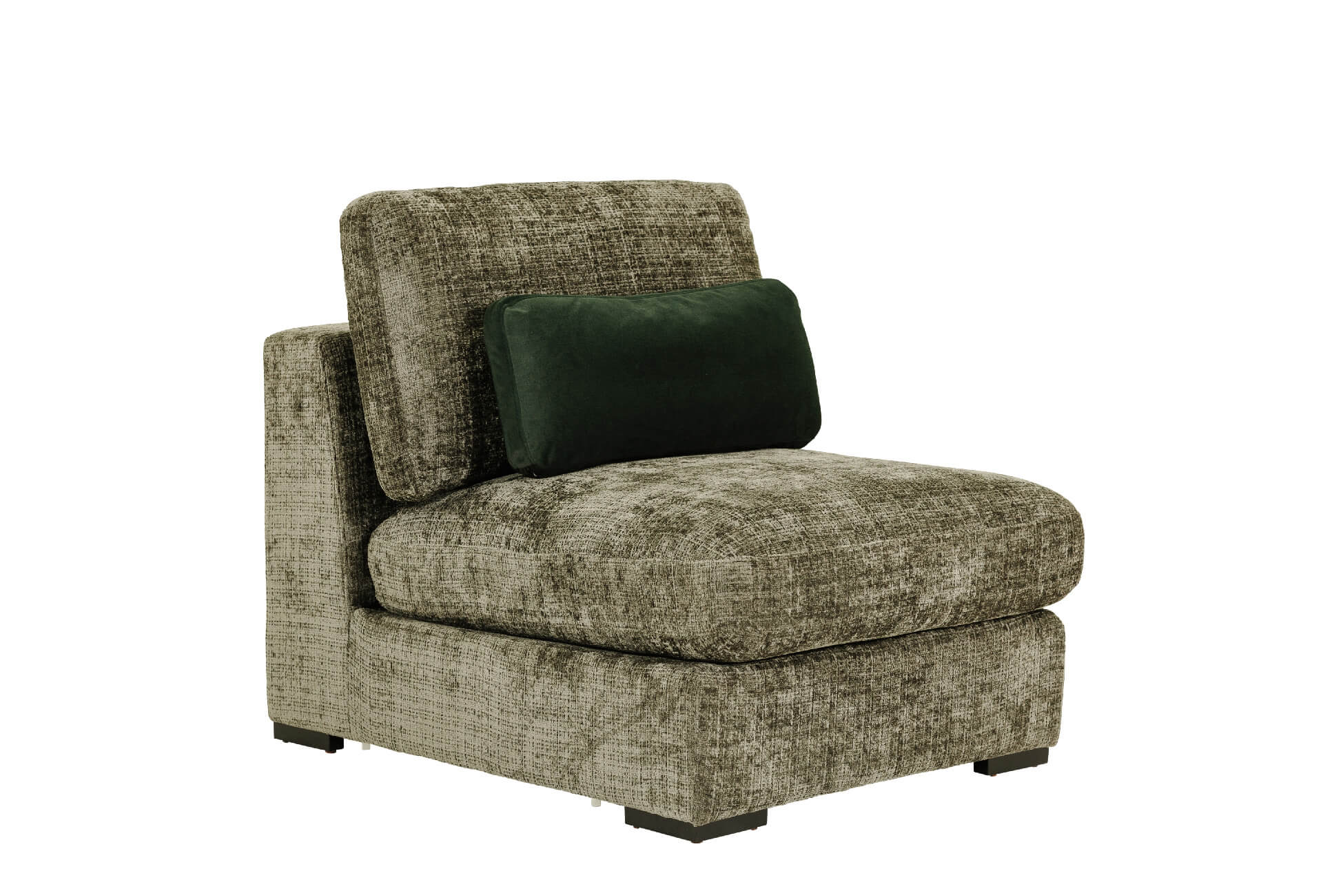 Humphrey Armless Sectional – Green Chenille Fabric with Pocket Sprung Seats 800mm - Image 9