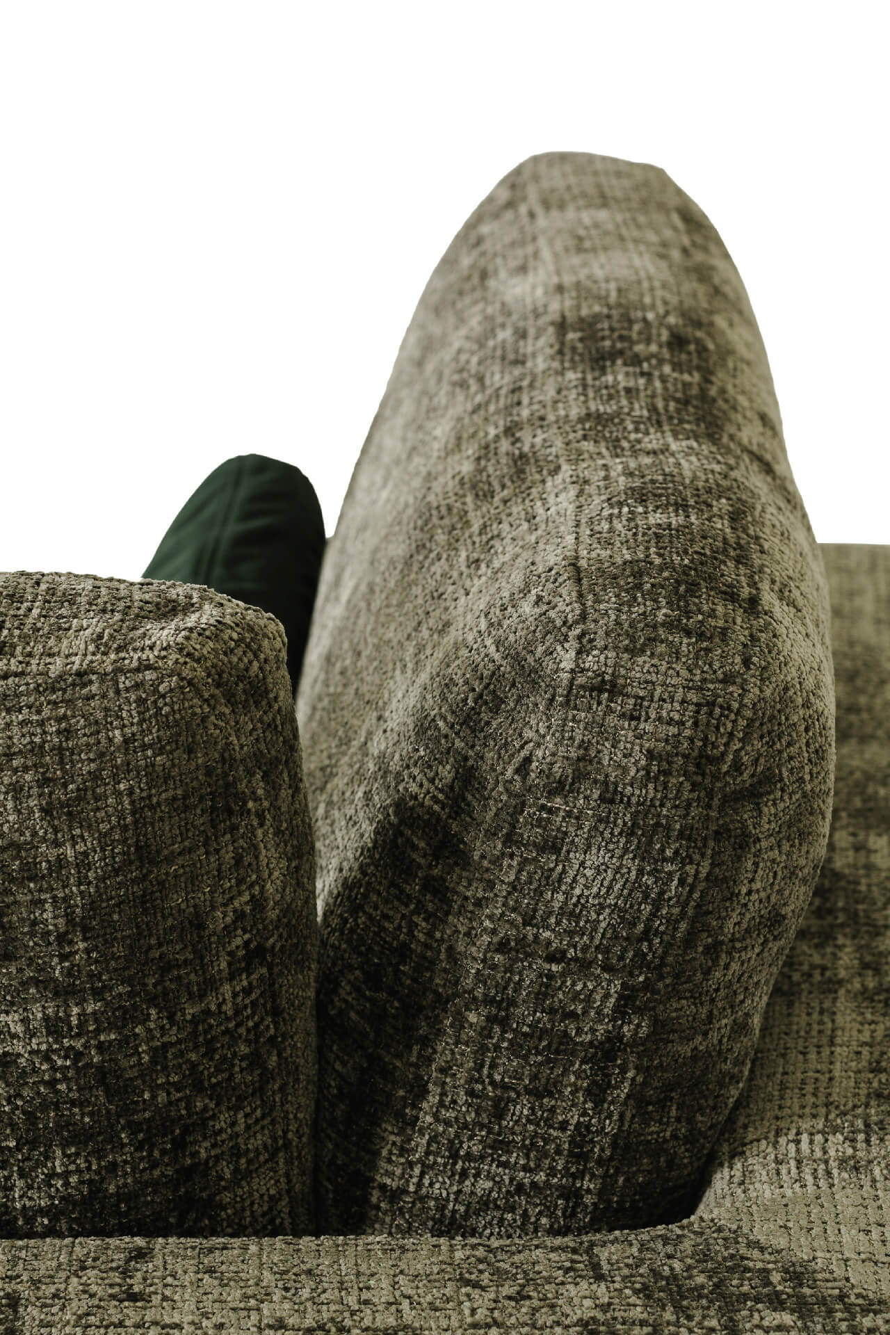 Humphrey Corner Arm Sectional – Green Chenille with Pocket Sprung Seats 1000mm - Image 8