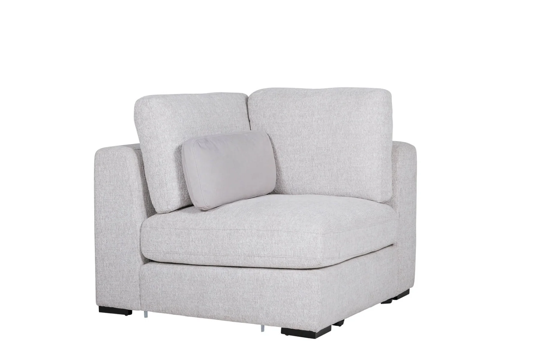 Humphrey Corner Arm Sectional – Light Grey Chenille with Pocket Sprung Seats - Image 3