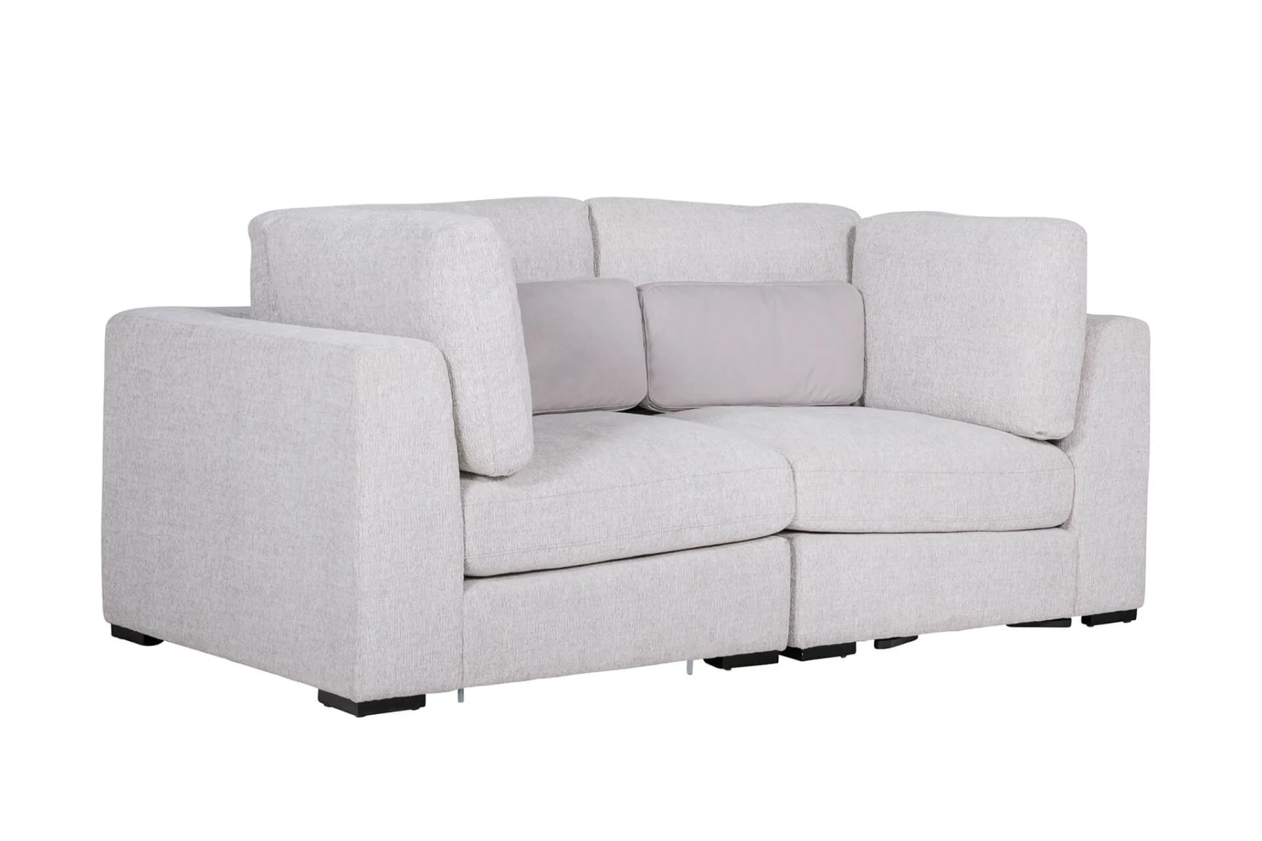 Humphrey Corner Arm Sectional – Light Grey Chenille with Pocket Sprung Seats - Image 7