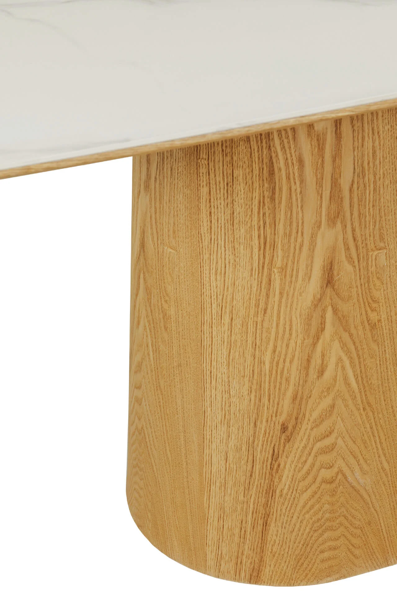 Indy Rectangle Dining Table 160cm – Marble Pattern Ceramic Top with Wood Veneer Base - Image 5