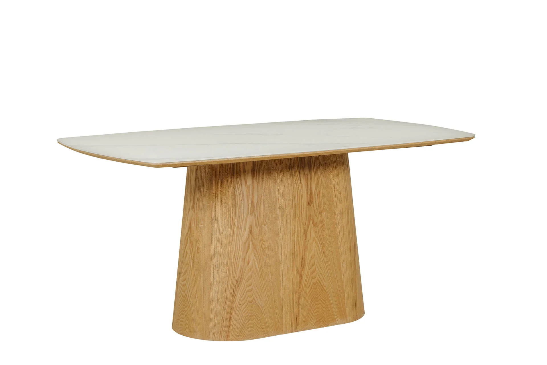 Indy Rectangle Dining Table 160cm – Marble Pattern Ceramic Top with Wood Veneer Base - Image 6