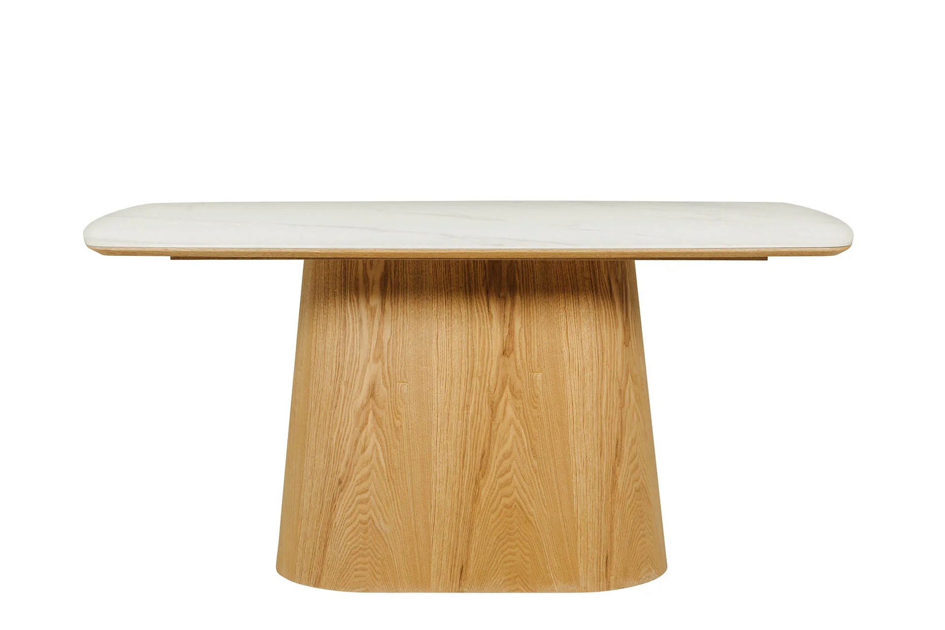 Indy Rectangle Dining Table 160cm – Marble Pattern Ceramic Top with Wood Veneer Base - Image 8