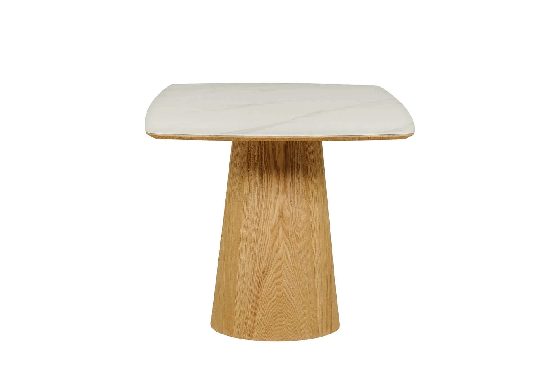 Indy Rectangle Dining Table 160cm – Marble Pattern Ceramic Top with Wood Veneer Base - Image 9