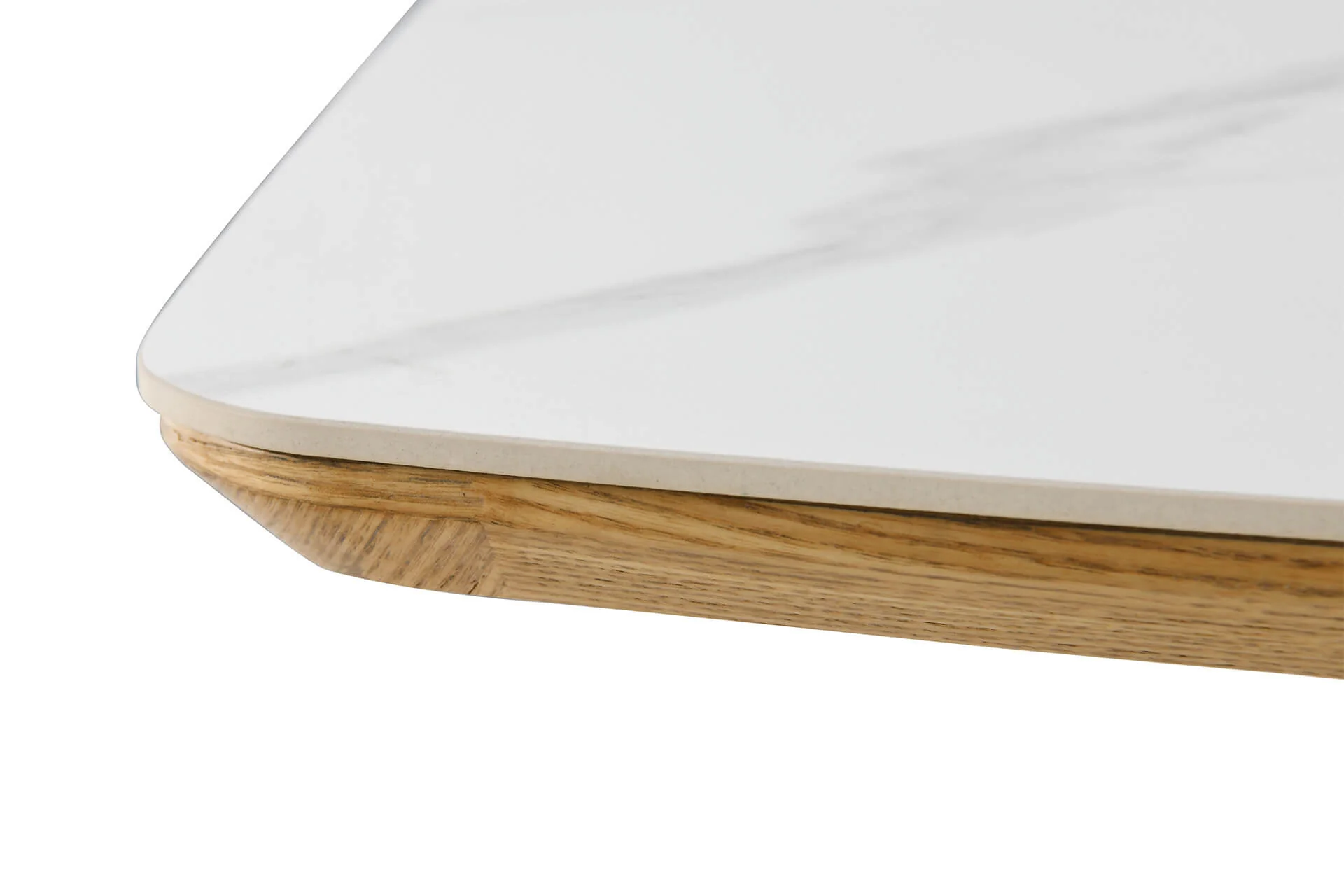 Indy Rectangle Dining Table 200cm – Marble Ceramic Top with Wood Veneer Base - Image 7