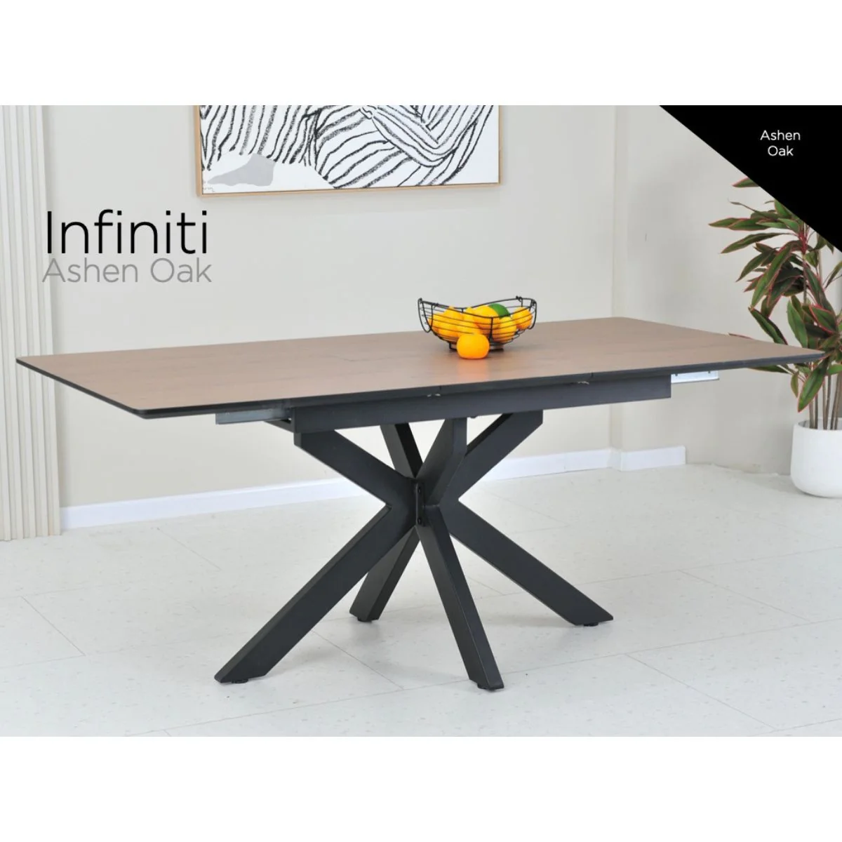 Infiniti 140-180cm Ext. Dining Table Ashen Oak