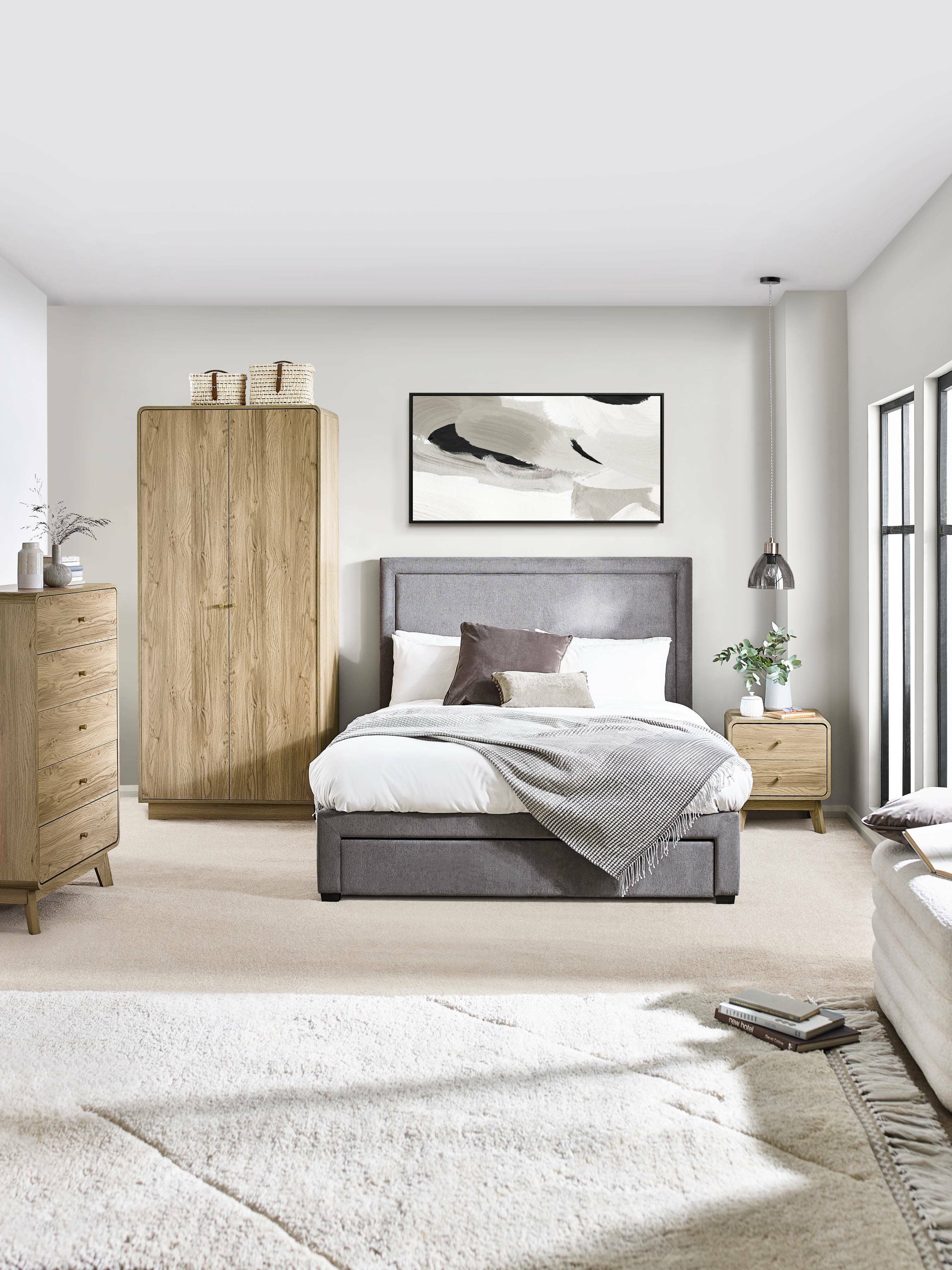 Ingrid 6 Drawer Dresser Oak - Image 2