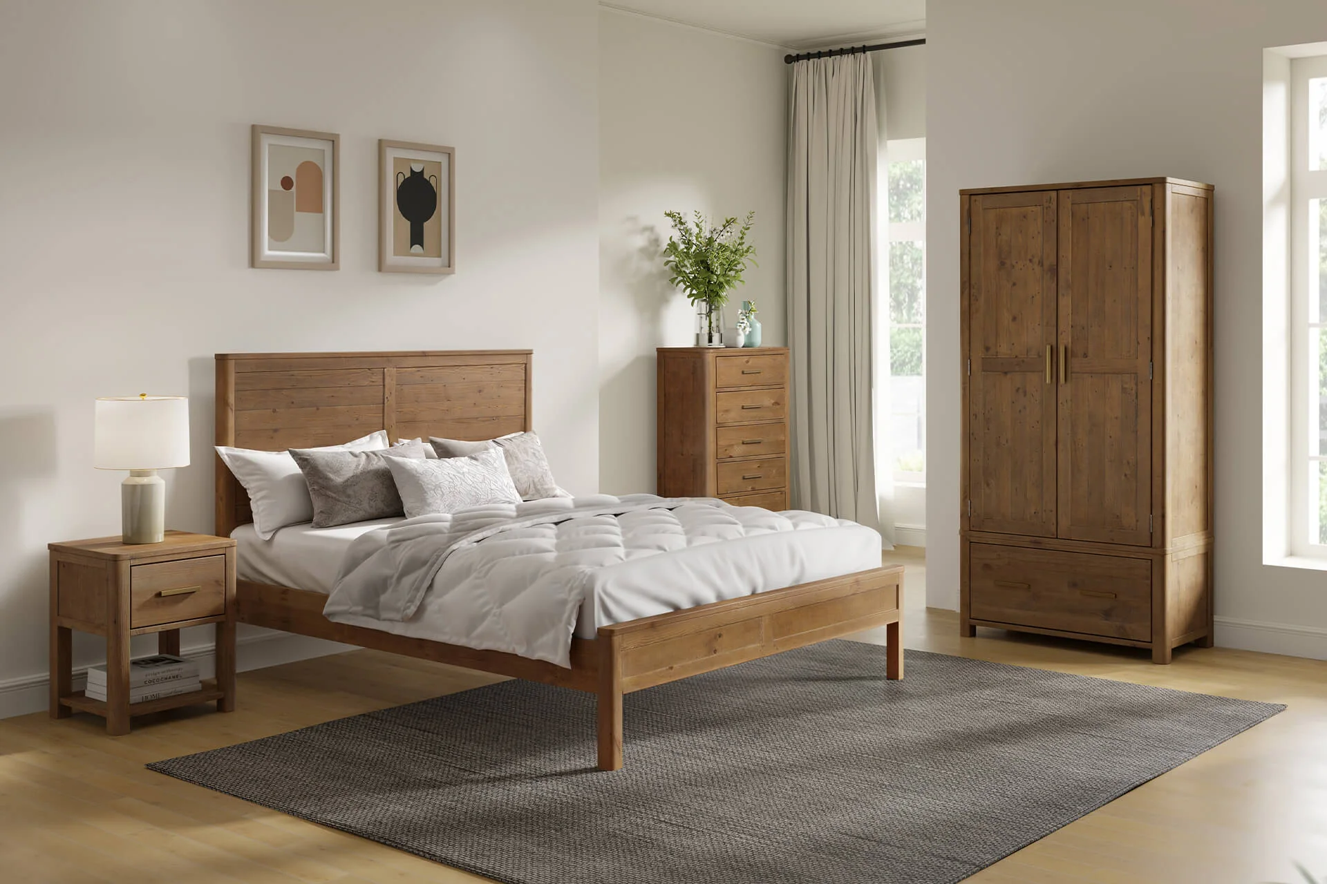 Inola 1 Drawer Bedside Table (Pre-order for July) - Image 4