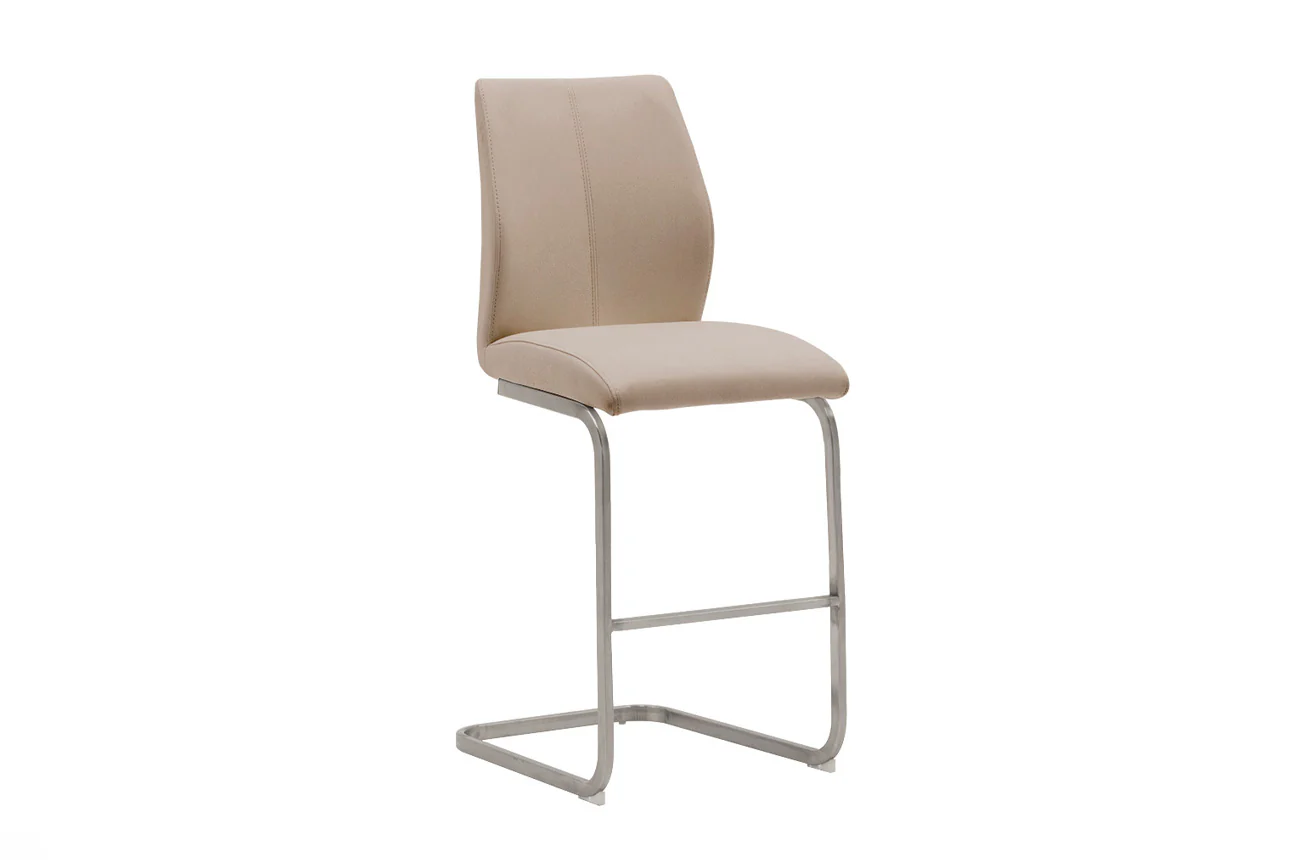 Irma Counter Stool Brushed Metal Frame - Image 10