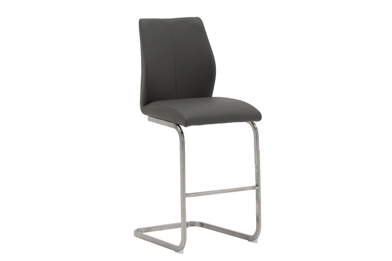 Irma Counter Stool Brushed Metal Frame - Image 2