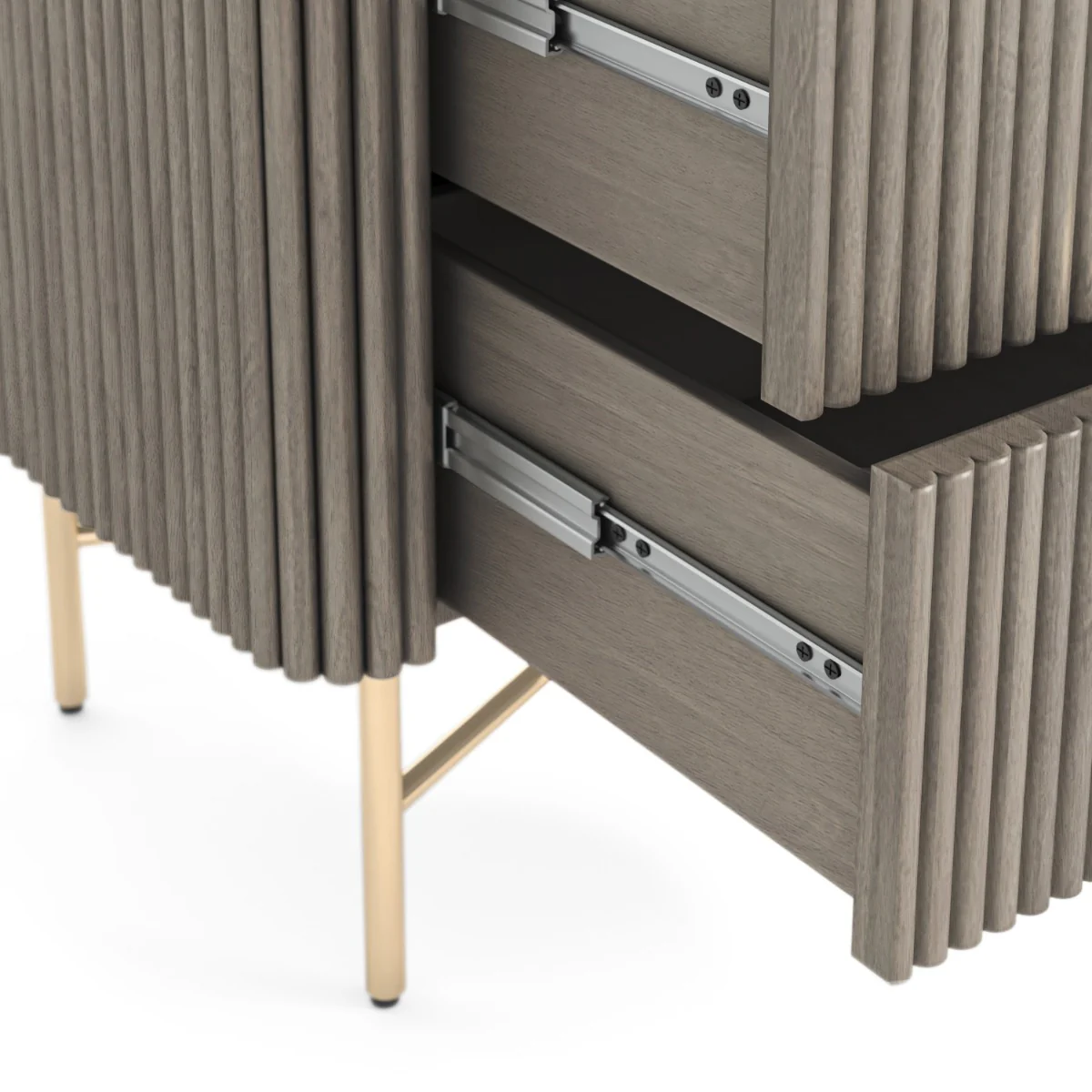 Isabella 5 Drawer Chest – Painted Ivory Finish 900mm - Image 3