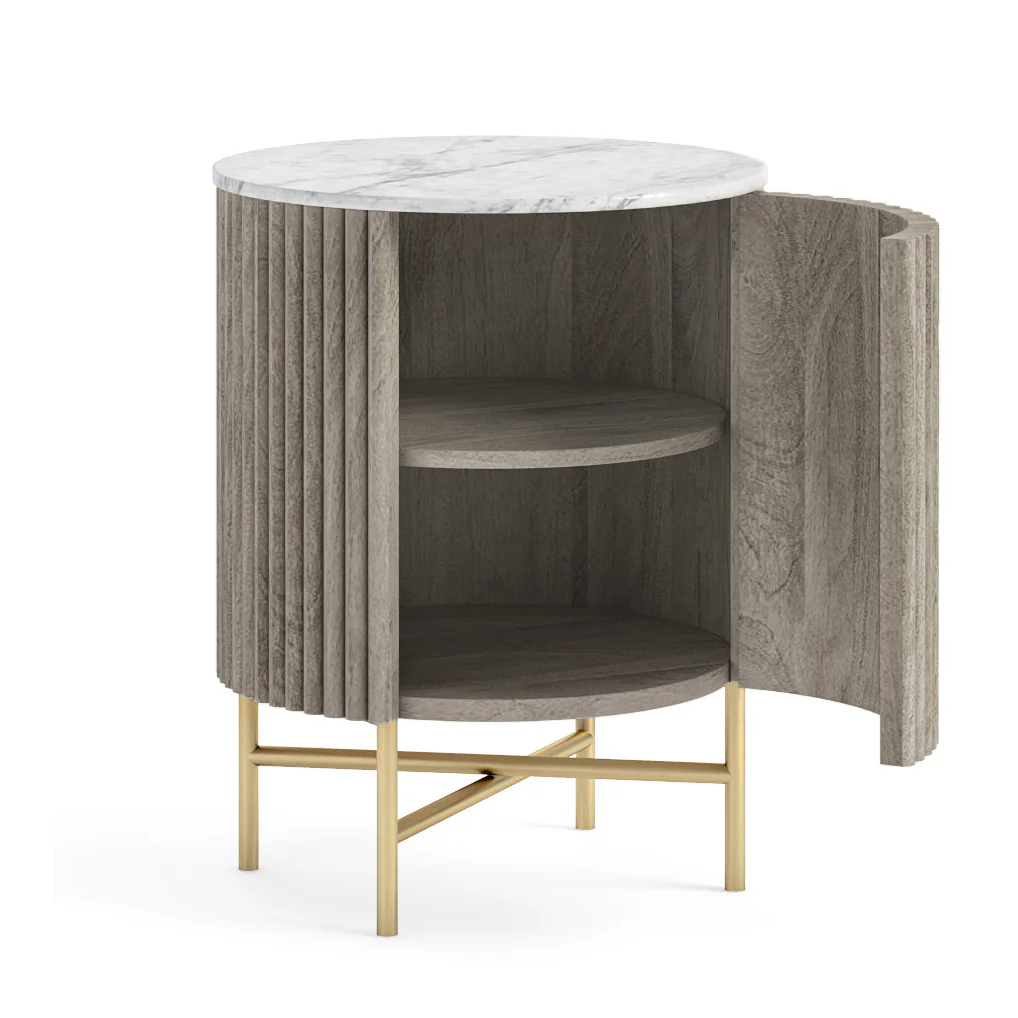 Isabella Cupboard – Ivory Finish 400mm Wide - Image 4
