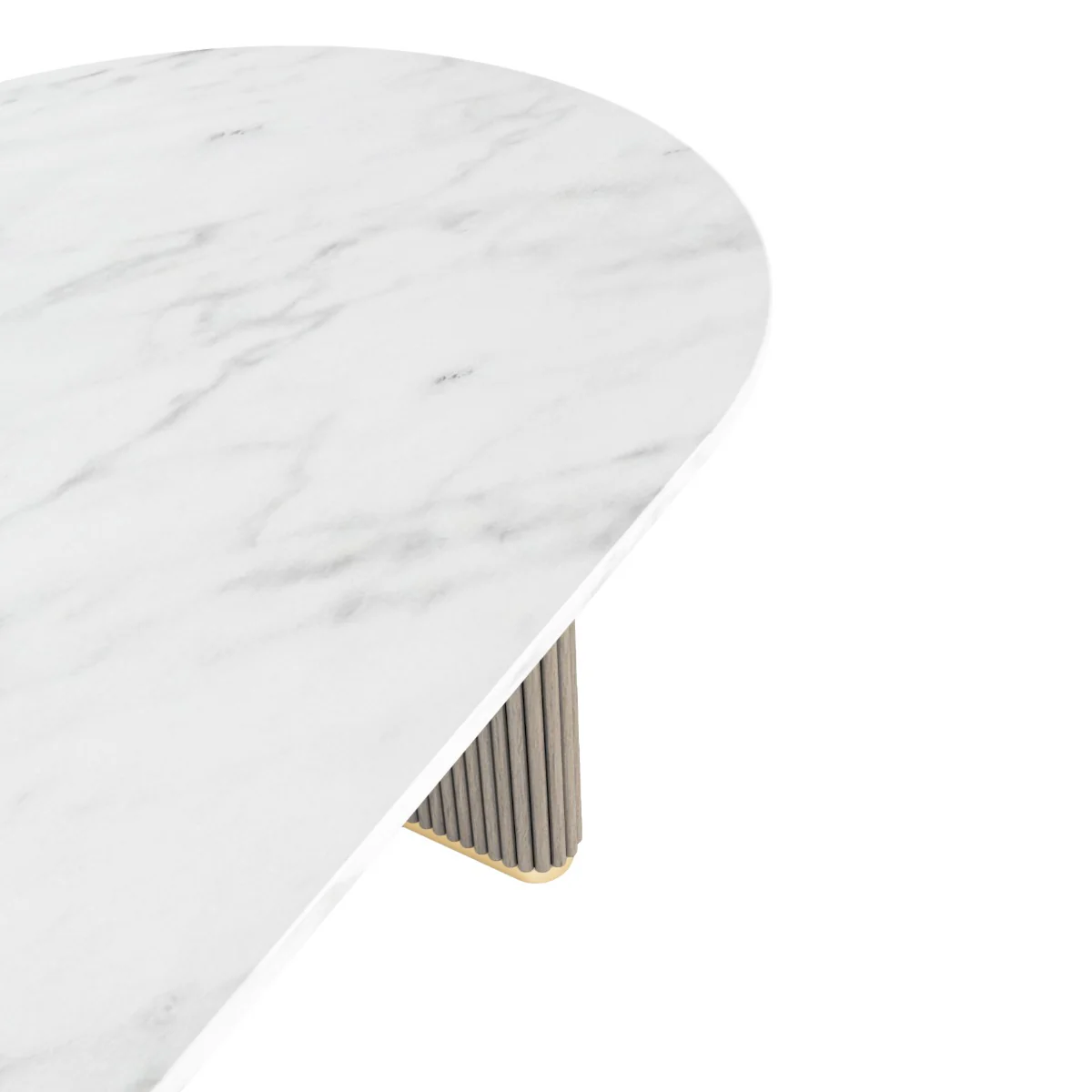 Isabella Oval Dining Table - Marble Top - Top - Image 3