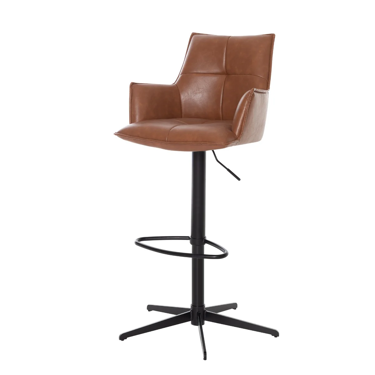 Set of 2 Jacob Bar Stool Tan PU - Image 6