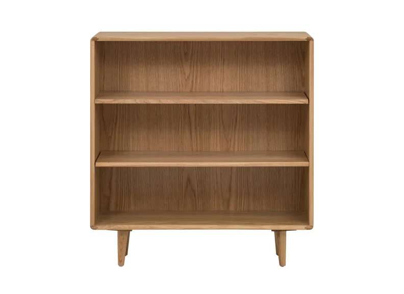 Jenson Low Bookcase – Oak with Soft Close Doors