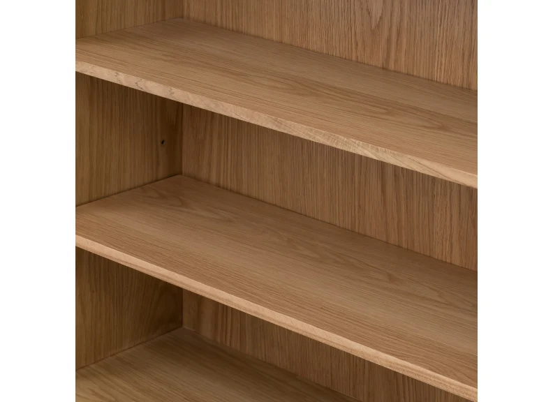 Jenson Low Bookcase – Oak with Soft Close Doors - Image 2