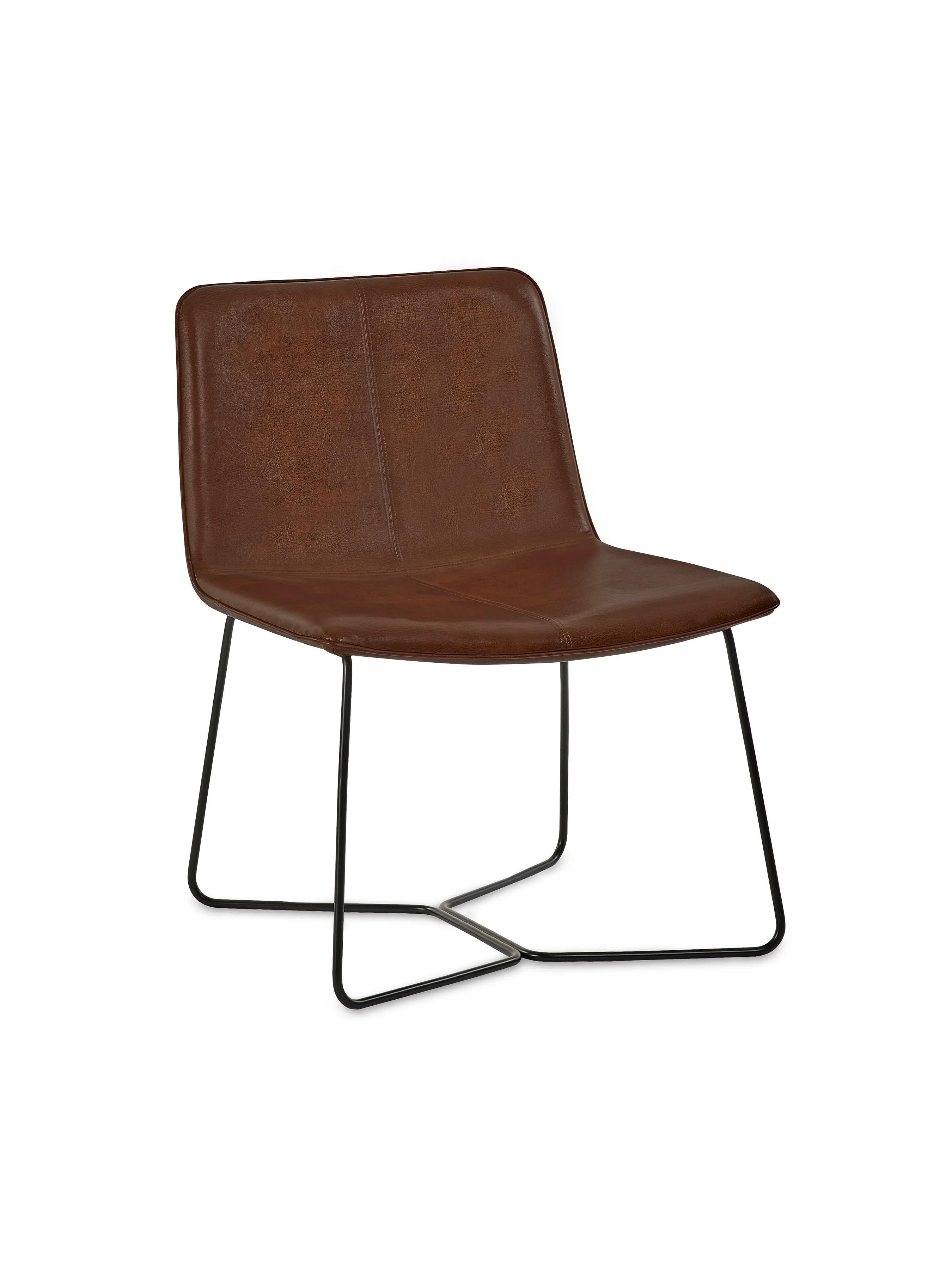 Joren Tan Brown PU Leather Accent Chair - Image 2
