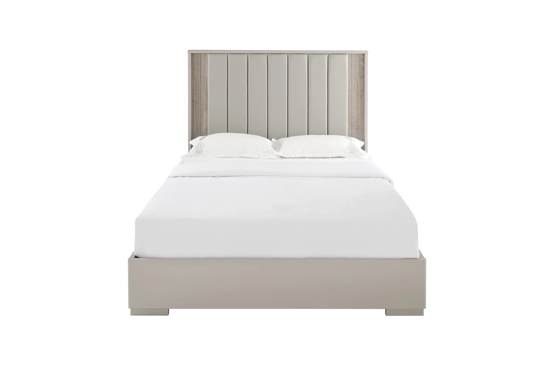 Jules 5' Bed – Grey Upholstered Frame with LED Lighting - Image 2