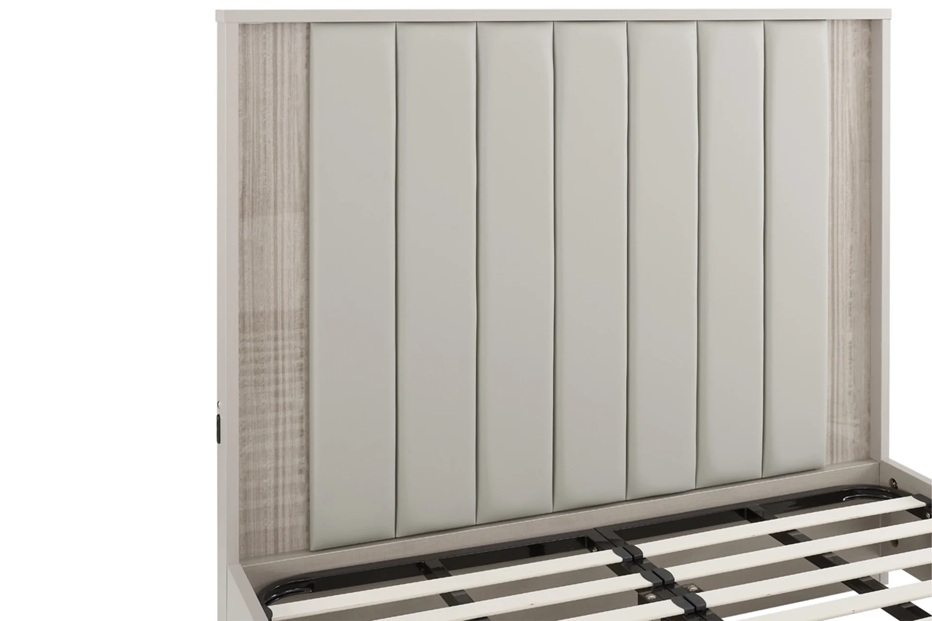 Jules 6' Bed – Grey Upholstered Frame with LED Lighting - Image 4