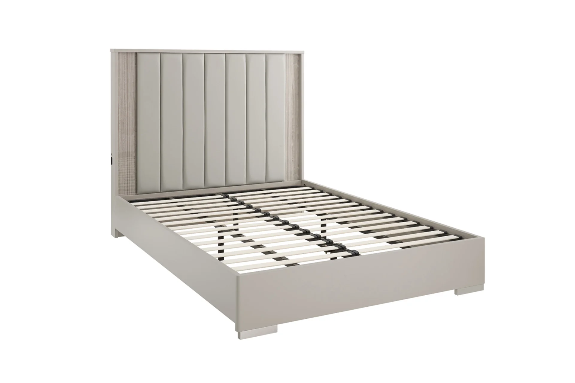 Jules 6' Bed – Grey Upholstered Frame with LED Lighting - Image 9