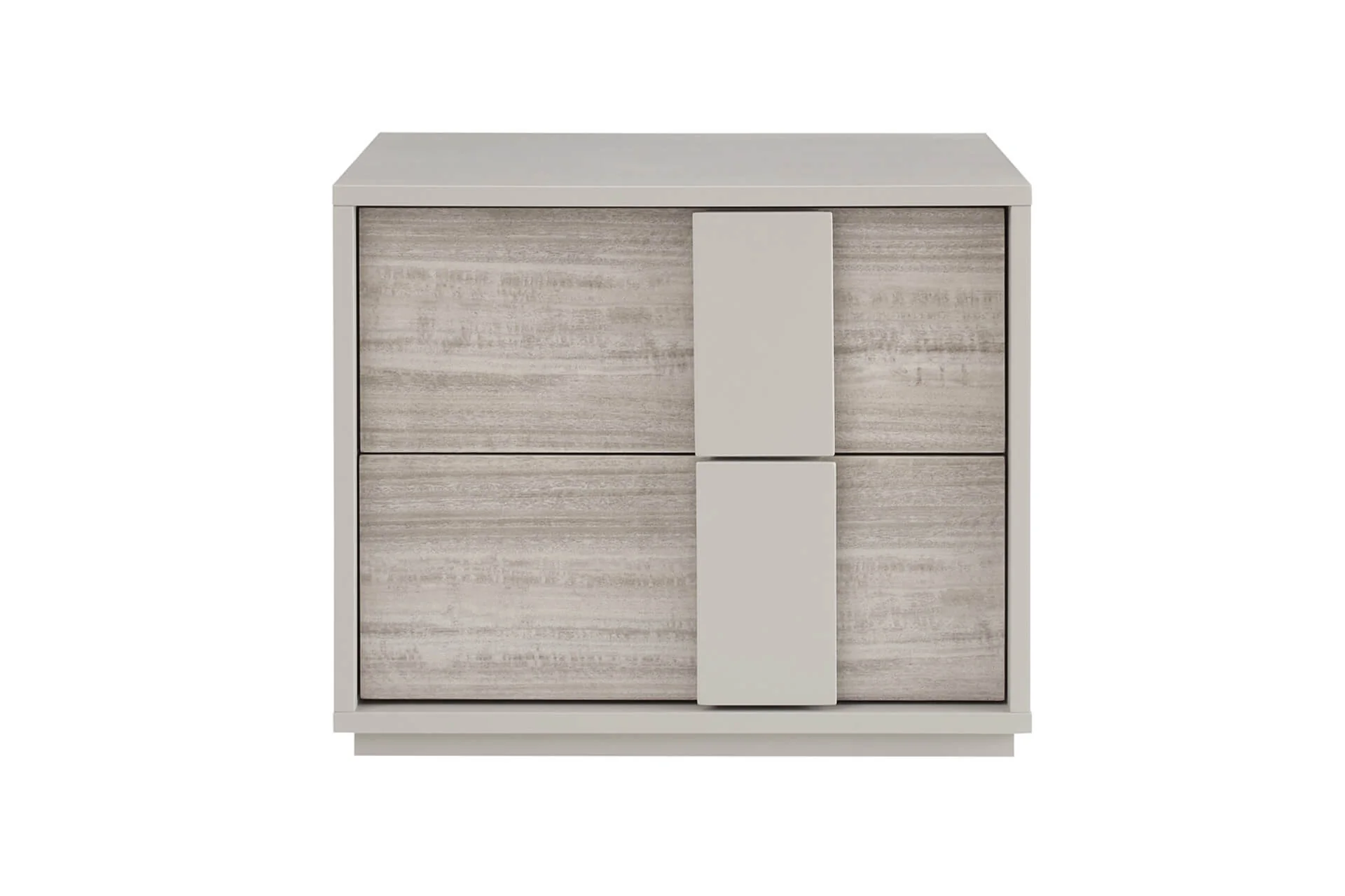 Jules Bedside Table 2 Drawer – Grey Gloss Finish with Soft-Close Mechanism - Image 3