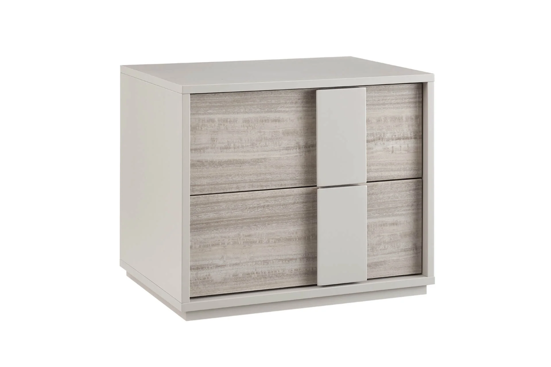 Jules Bedside Table 2 Drawer – Grey Gloss Finish with Soft-Close Mechanism - Image 5