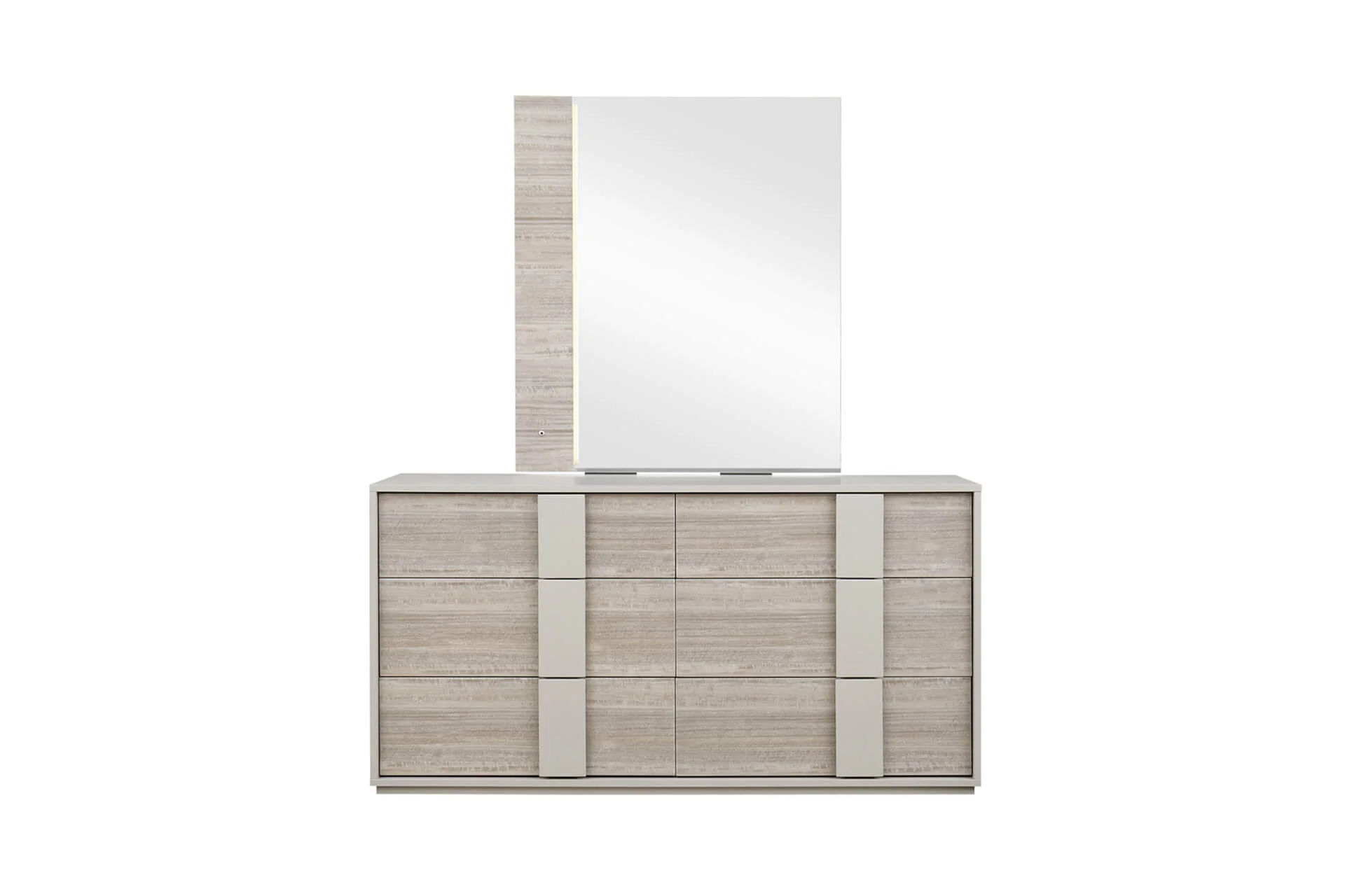 Jules Dressing Chest 6 Drawer – Grey Gloss with Soft-Close Mechanism - Image 9