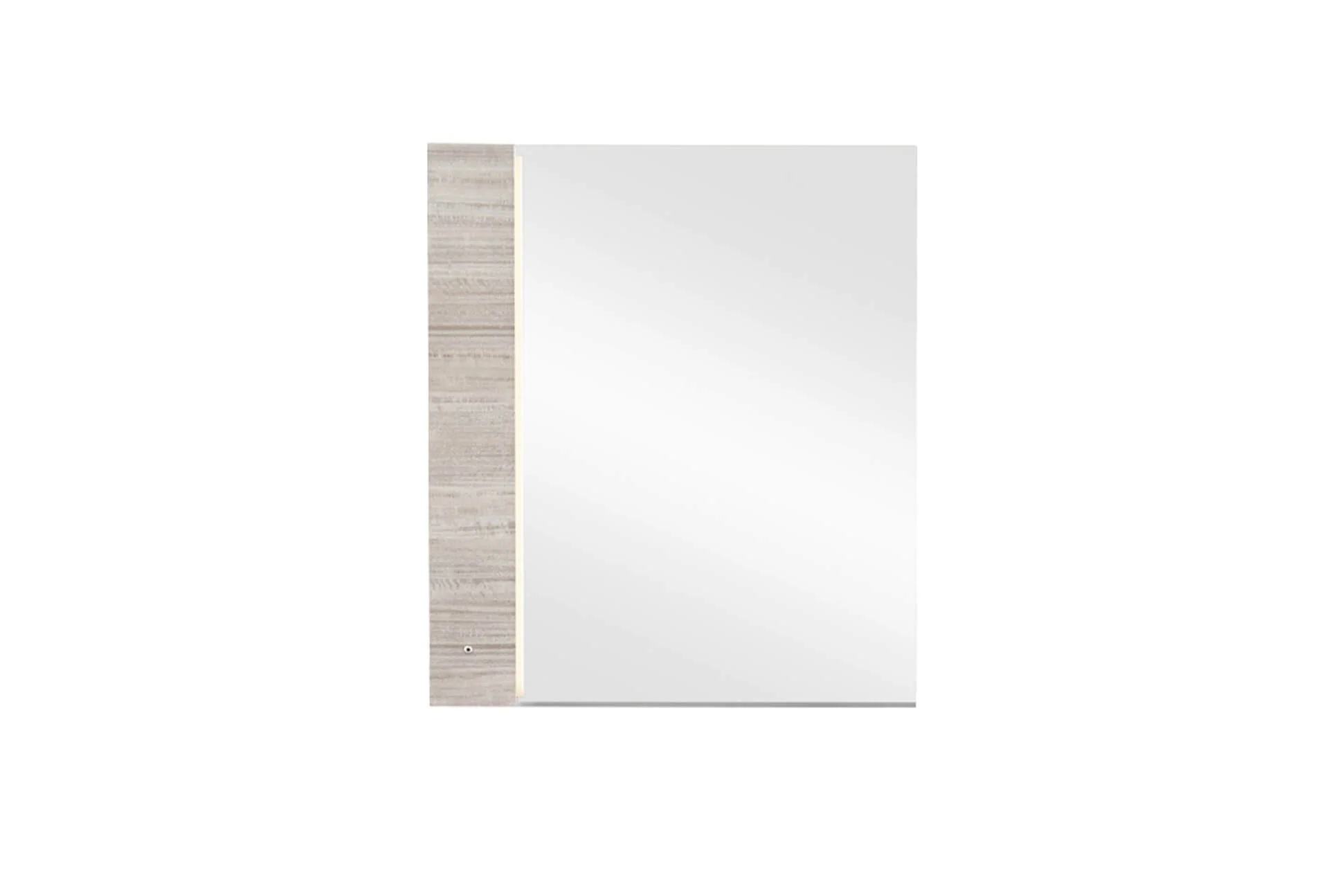 Jules Mirror – Grey Gloss Frame with LED Lighting - Image 2