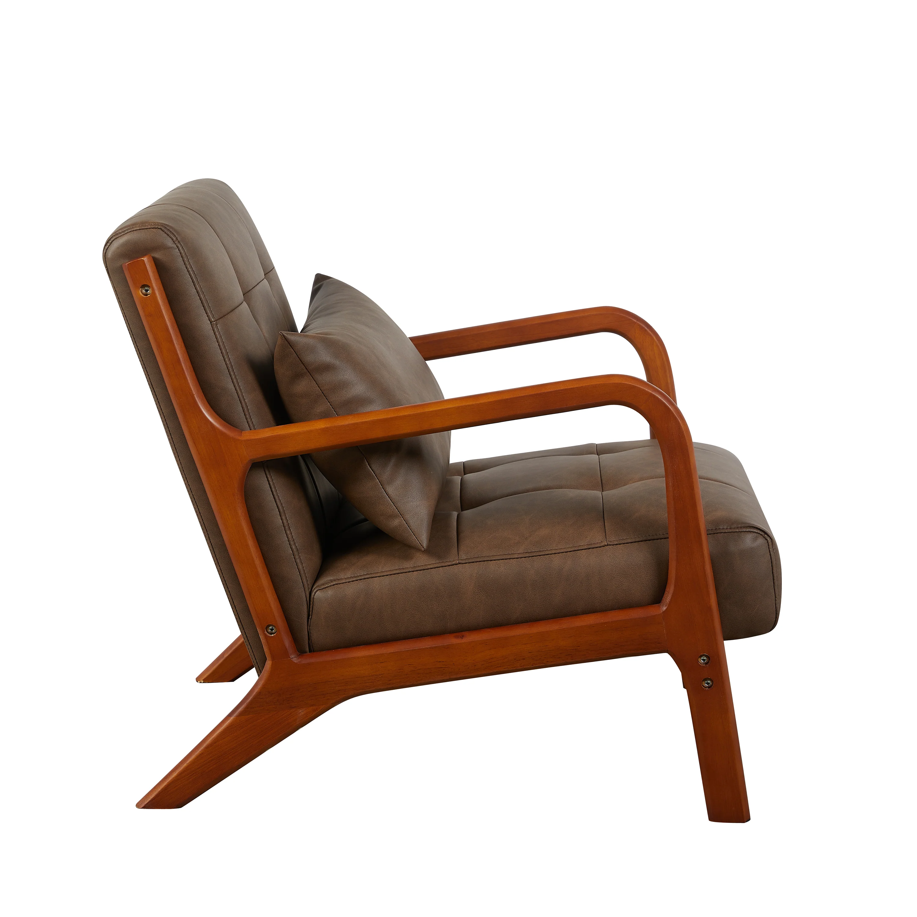 Juniper Armchair – Brown PU Upholstery - Image 4