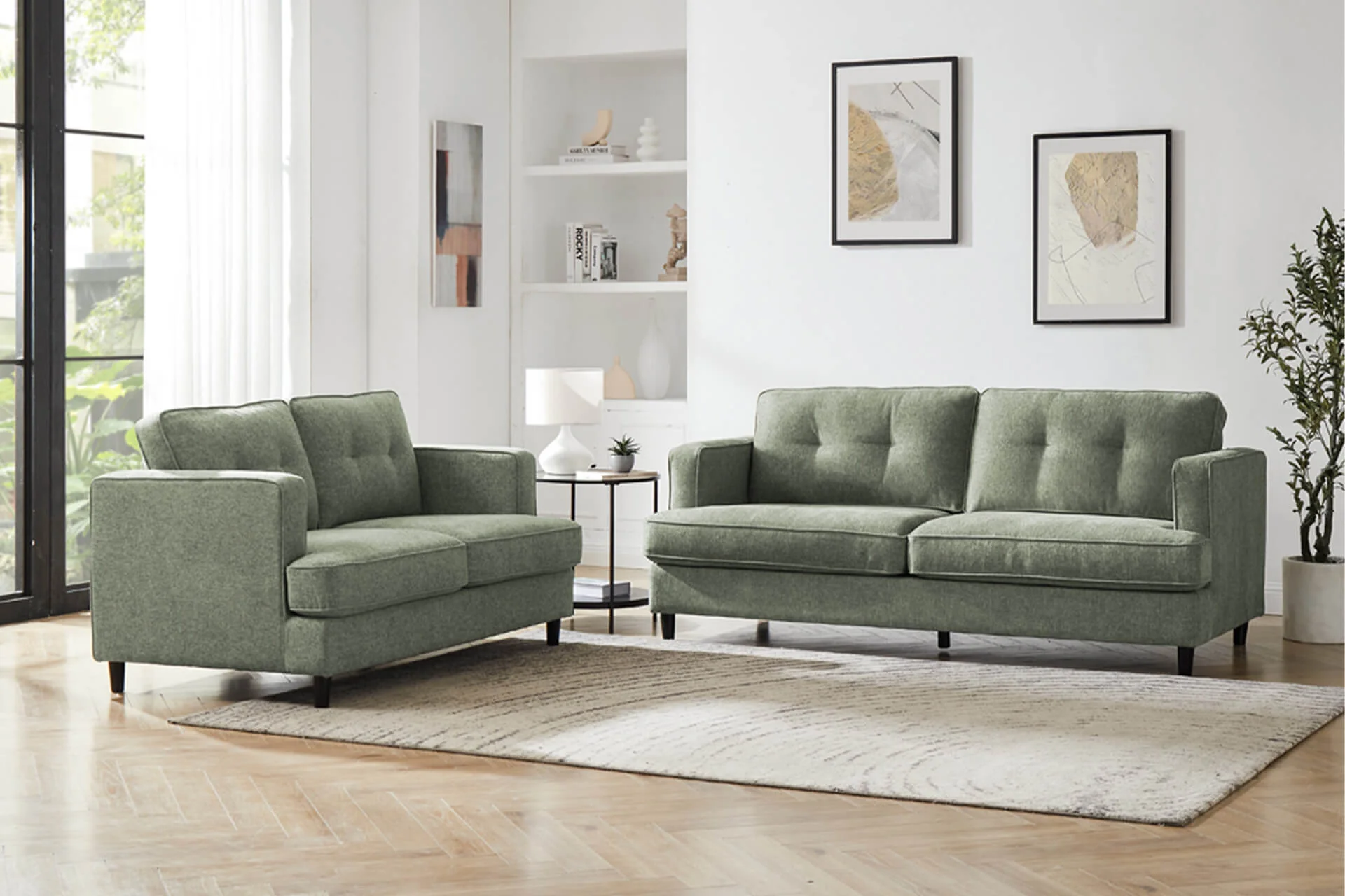 Juniper Fixed 2 Seater Sofa – Classic Button-Back Design with Pocket-Sprung Seating - Image 11