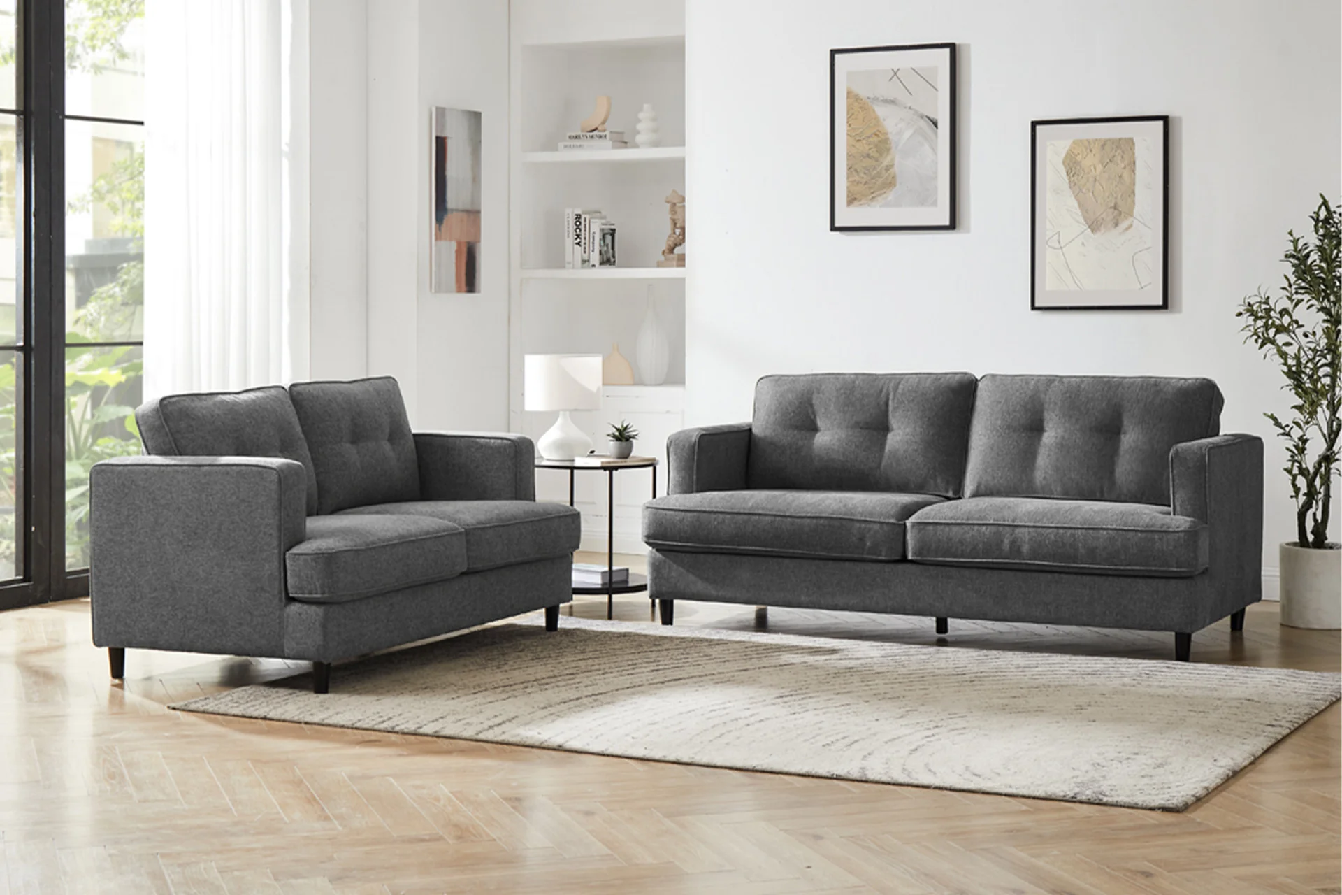 Juniper Fixed 2 Seater Sofa – Classic Button-Back Design with Pocket-Sprung Seating - Image 12