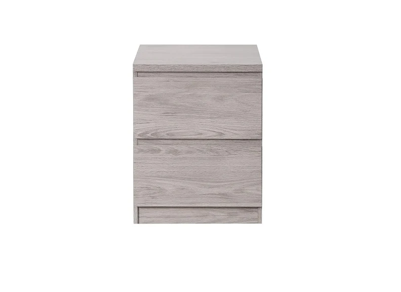 Jupiter Grey Oak Bedside Table with Two Drawers - Image 4
