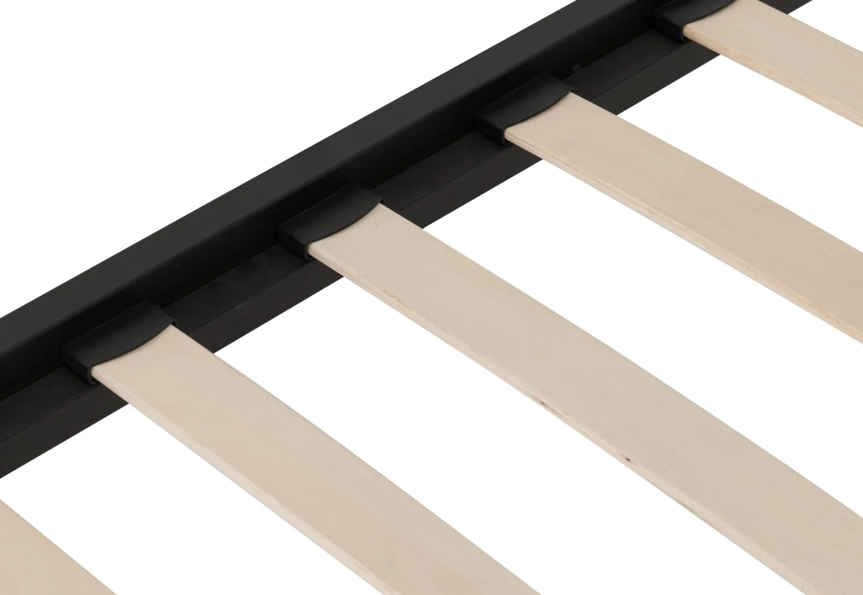 Kelly 3 ft Bed Frame – Black Metal with Sprung Slatted Base - Image 2
