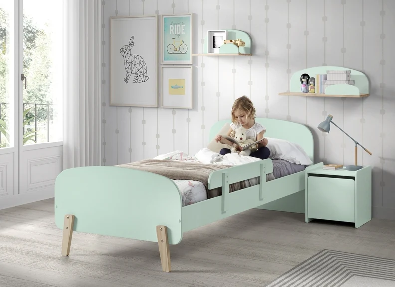 Kiddy Single Bed 90 cm – Scandinavian Pine with Optional Safety Rail - Image 16