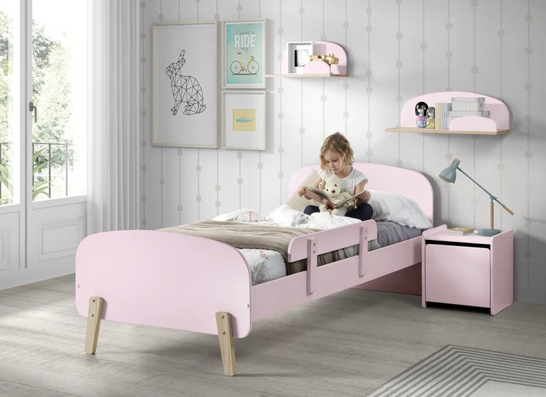 Kiddy Single Bed 90 cm – Scandinavian Pine with Optional Safety Rail - Image 2