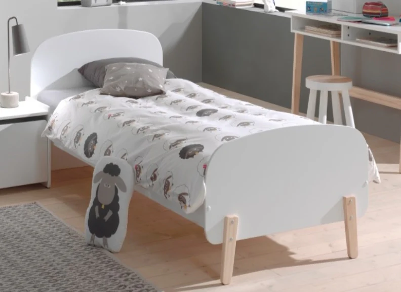 Kiddy Single Bed 90 cm – Scandinavian Pine with Optional Safety Rail - Image 3