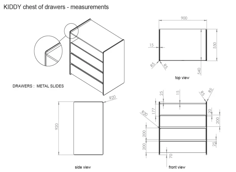 Kiddy White Chest Of Drawers - Image 3