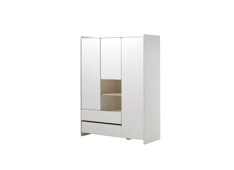 Kiddy White Three Door wardrobe - Image 3