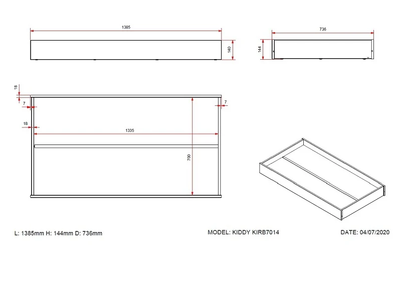 Kiddy White Toddler Bed W/ Optional Drawer - Image 6