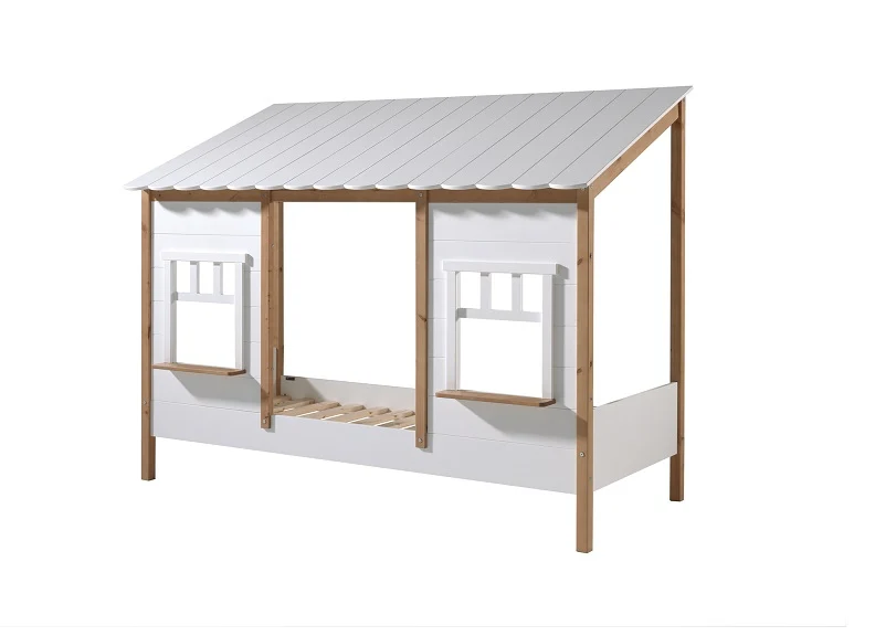 Kids Country Cottage White House Bed – White Pine with Optional Drawer - Image 3