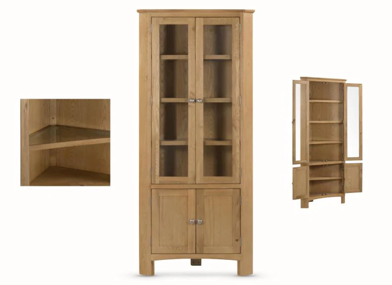 Kilkenny Oak Corner Display Unit - Image 2