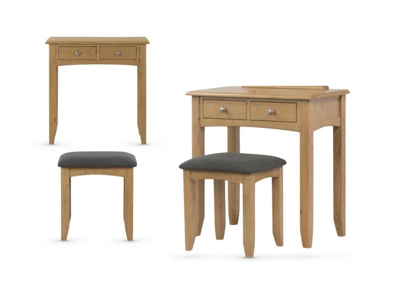 Kilkenny Oak Dressing Table & Bedroom Stool - Image 4