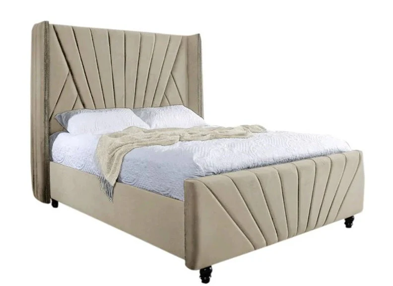 King David 5 ft Upholstered Storage Bed – Luxury Designer Frame with Plush Headboard - Image 3