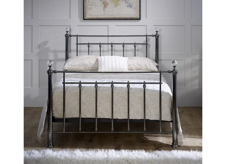 Kingston Chrome Bed Frame – Black Chrome Finish with Sprung Slatted Base - Image 3