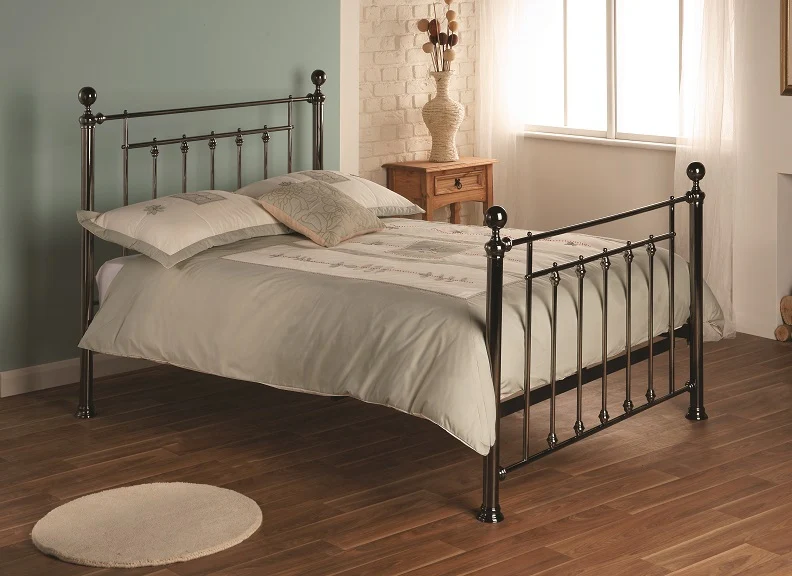 Kingston Chrome Bed Frame – Black Chrome Finish with Sprung Slatted Base - Image 7